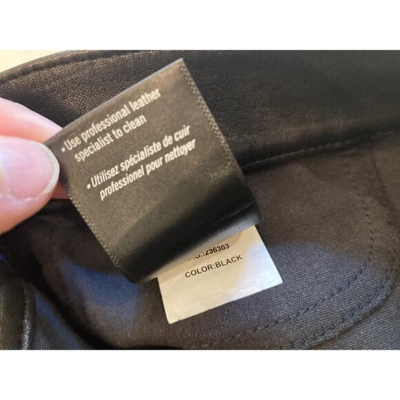 Paige Real Leather Button Fly Jeans Straight-Leg Pants Sz 28 ~ So 90s Edge - Picture 7 of 9